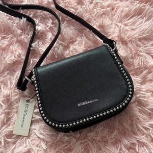 BCBGeneration Black Crossbody with Silver Stud Trim
